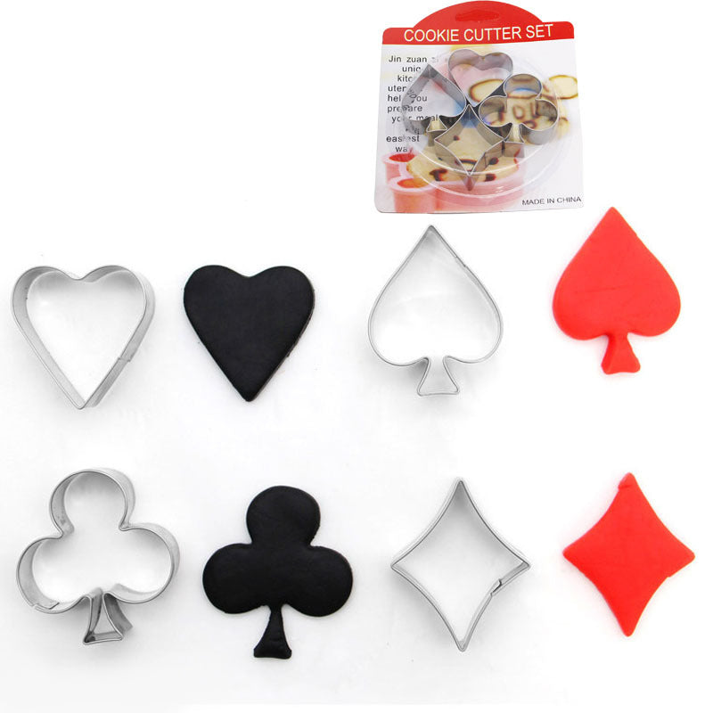 4Pcs Poker Cookie Cutter Set 430 Stainless Steel Kitchen Baking Mold (BPA Free, No FDA) 4Pcs Poker Cookie Cutter Set 430 Stainless Steel Kitchen Baking Mold (BPA Free, No FDA)